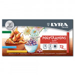 LYRA - POLYCRAYONS - Soft - Hi-Quality - Pastel Crayons Soft - 12 Pieces