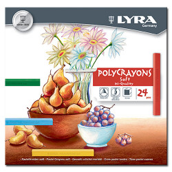 LYRA - POLYCRAYONS - Soft - Hi-Quality - Craie Pastel Tendre - 24 Pièces