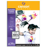 Canson® - Papier Transfert - Pour T-Shirts / Textiles Clairs - 10 Feuilles - A4