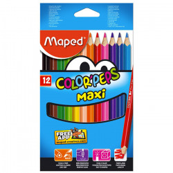 Maped - Coloured Pencils - Color'Peps Maxi - Box of 12