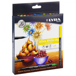 LYRA - AQUA BRUSH DUO - Fine-Arts Felt-Tip Pens - 24 Pieces