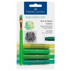 Faber-Castell - Color Gelatos - Blister of 4 Gelatos Sticks - Watercolour - "Green" Pack