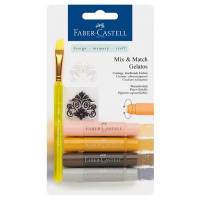Faber-Castell - Gelatos - Blister de 4 Craies Gelatos - Aquarellables - Pack "Terra"