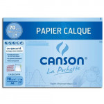 Canson® - Papier Calque Satin - Pochette de 12 Feuilles - Format A4 - 70 g/m²