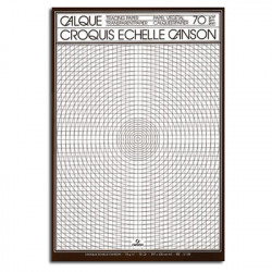 Canson® - Satin Tracing Paper - Outlined Scale - 50 Sheets - A4 Size - 70 gsm