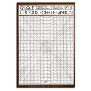 Canson® - Papier Calque Satin - Croquis Échelle - Bloc de 50 Feuilles - Format A3 - 90 g/m²