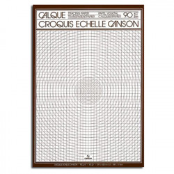 Canson® - Papier Calque Satin - Croquis Échelle - Bloc de 50 Feuilles - Format A3 - 90 g/m²