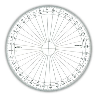 GRAPHOPLEX - Full Circular Protractors - In Degrees - 20cm