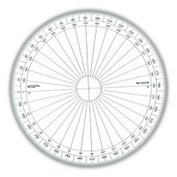 GRAPHOPLEX - Rapporteurs Cercle Entier - En Degrés - 20cm