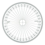 GRAPHOPLEX - Rapporteurs Cercle Entier - En Degrés - 20cm