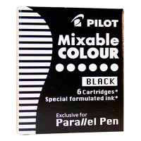 PILOT - Set de 6 Cartouches pour Parallel Pen - Noir