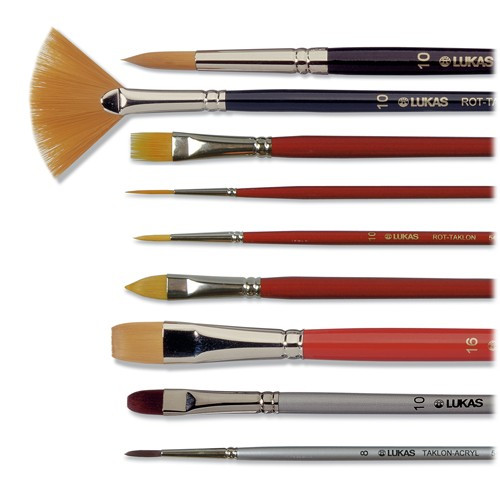 LUKAS - Taklon Rouge - Acrylique, Aquarelle, Gouache & Huile