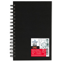 Canson® - Art Book™ One - Bloc Esquisse - Avec Spirales - 80 Feuilles - 100 g/m² - Environ A5 (14 x 21,6 cm)