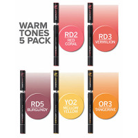 Chameleon Pens - Pack de 5 Couleurs - Tons Chauds