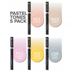 Chameleon Pens - Pack de 5 Couleurs - Tons Pastels