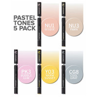 Chameleon Pens - Pack de 5 Couleurs - Tons Pastels