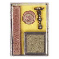 Global Solutions - Kit de Cire à Cacheter / Seau / Encre - "Rose"