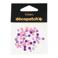 Décopatch - Trésors - Bag of 60 Cabochons - 0,5cm - "Pink / Violet"
