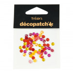 Décopatch - Trésors - Bag of 60 Cabochons - 0,5cm - "Yellow / Orange"
