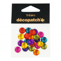 Décopatch - Trésors - Bag of 24 Cabochons - 1cm - "Flashy"