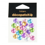 Décopatch - Trésors - Bag of 24 Cabochons - 1cm - "Pearl Pastel"