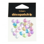 Décopatch - Trésors - Bag of 24 Hearts - 1cm - "Pastel"
