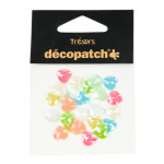 Décopatch - Trésors - Bag of 24 Hearts - 1cm - "Pearl Pastel"