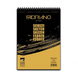 Fabriano - Schizzi Bloc - Sketch / Esquisse - With Spirals - 60 Sheets - 90 gsm - A5 Size