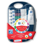 Lefranc & Bourgeois - Gouache in Tubes - Palette Box - 9 x 10ml + 20ml + Brush + Chromatic Circle