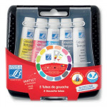 Lefranc & Bourgeois - Gouache in Tubes - Pocket Box - 5 x 10ml + Chromatic Circle