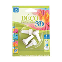 Lefranc & Bourgeois - Lot de 4 Embouts pour Tubes Déco 3D (120ml)
