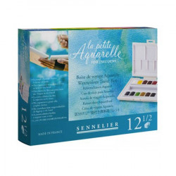 SENNELIER - 'La Petite Aquarelle' - Watercolour - Travel Box of 12 Half-Pans