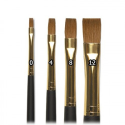 NID'ART - Pro Stroke - Red Sable "Kolinsky" - Bright - Oil, Watercolor & Gouache