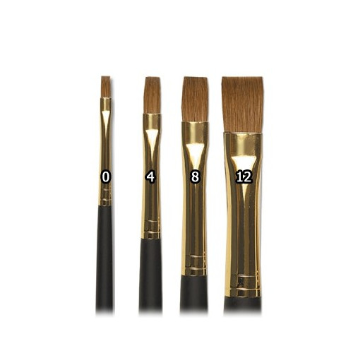 NID'ART - Pro Stroke - Martre Rouge "Kolinsky" - Plat - Huile, Aquarelle & Gouache