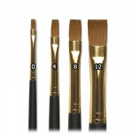 NID'ART - Pro Stroke - Martre Rouge "Kolinsky" - Plat - Huile, Aquarelle & Gouache