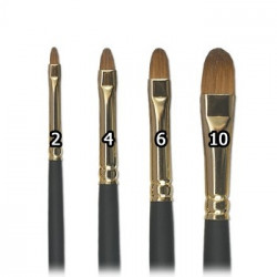 NID'ART - Pro Stroke - Martre Rouge "Kolinsky" - Langue de Chat - Huile, Aquarelle & Gouache