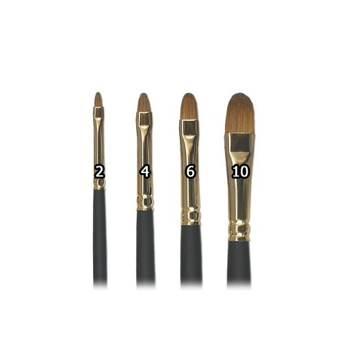 NID'ART - Pro Stroke - Martre Rouge "Kolinsky" - Langue de Chat - Huile, Aquarelle & Gouache