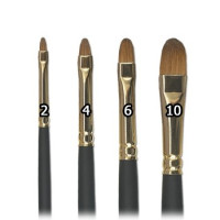 NID'ART - Pro Stroke - Martre Rouge "Kolinsky" - Langue de Chat - Huile, Aquarelle & Gouache