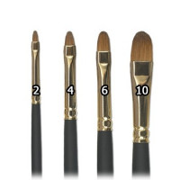 NID'ART - Pro Stroke - Martre Rouge "Kolinsky" - Langue de Chat - Huile, Aquarelle & Gouache