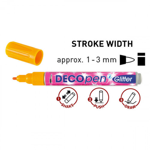 C.KREUL - Hobby Line - DecoPen Glitter Marker - 1 to 3 mm
