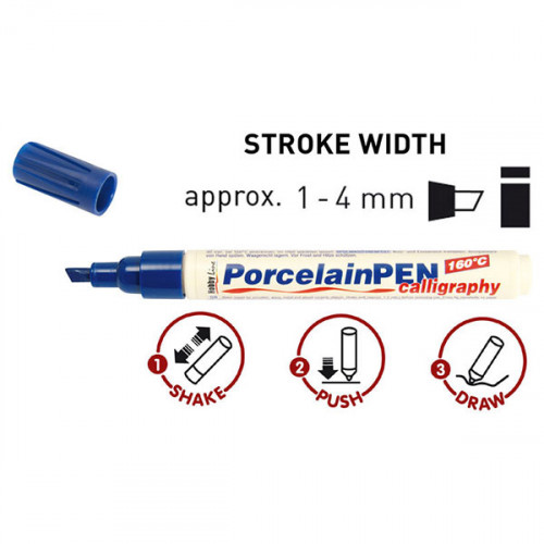C.KREUL - Hobby Line - PorcelainPEN Marker - Brillant - Calligraphy - 160°C