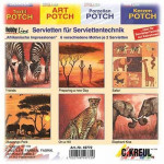 C.KREUL - Set de 12 Serviettes - 'African Impressions' - 6 Motifs (2 de Chaque)