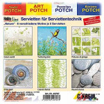 C.KREUL - Napkin Set of 12 - 'Nature' - 6 Motives (2 of Each)