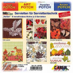 C.KREUL - Set de 12 Serviettes - 'Autumn' - 6 Motifs (2 de Chaque)