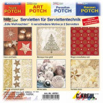 C.KREUL - Set de 12 Serviettes - 'Glamorous Christmas' - 6 Motifs (2 de Chaque)