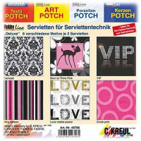 C.KREUL - Napkin Set of 12 - 'Deluxe' - 6 Motives (2 of Each)