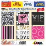 C.KREUL - Napkin Set of 12 - 'Deluxe' - 6 Motives (2 of Each)