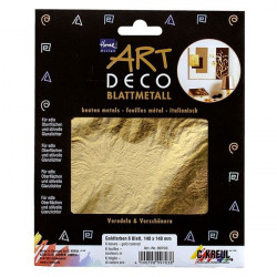 C.KREUL - Beaten Metals - Art Deco - 140 x 140 mm - 6 Sheets - 99401 - Golden