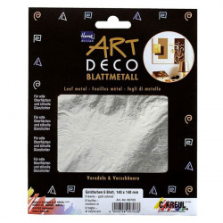 C.KREUL - Beaten Metals - Art Deco - 140 x 140 mm - 6 Sheets - 99402 - Silver