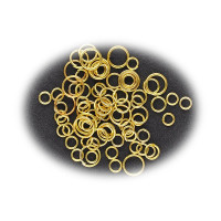 MEYCO - Anneaux Ouverts - Ø 3.5, 4, 5, 6, 5 & 7.5mm - 200 Pièces - Or